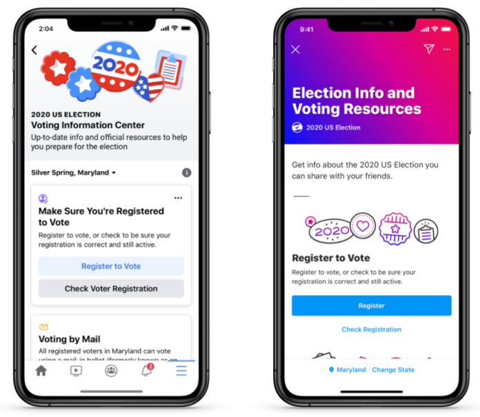 US 2020: Facebook Launches Voting Information Center