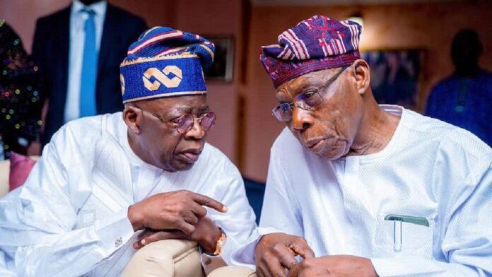 Tinubu in closed door meeting with Obasanjo in Abeokuta