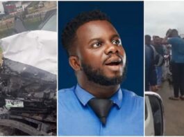 Comedian, Oga Sabinus involved in a motor Accident
