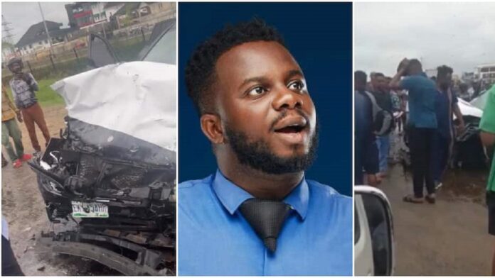 Comedian, Oga Sabinus involved in a motor Accident