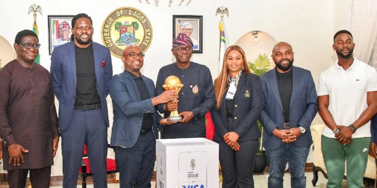 Sanwo-Olu Receives AFCON Trophy Ahead of Tournament in Cote d’Ivoire