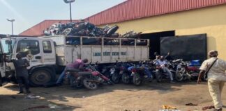 Police impound 85 motorcycles in Lagos